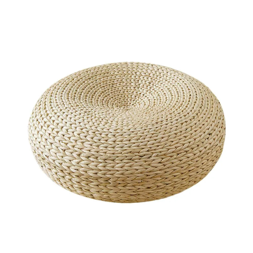 Round Straw Mat Weave Breathable Universal Yoga Seat