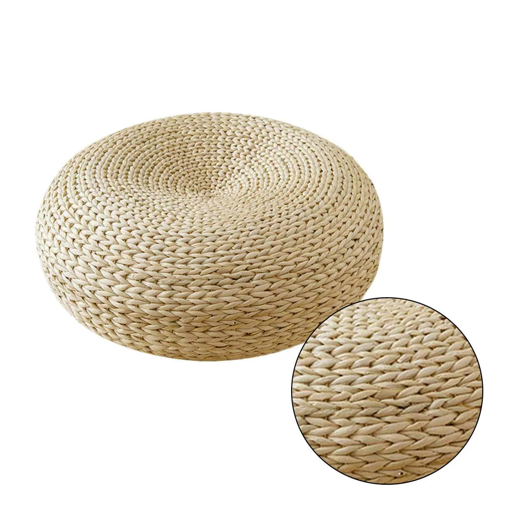 Round Straw Mat Weave Breathable Universal Yoga Seat