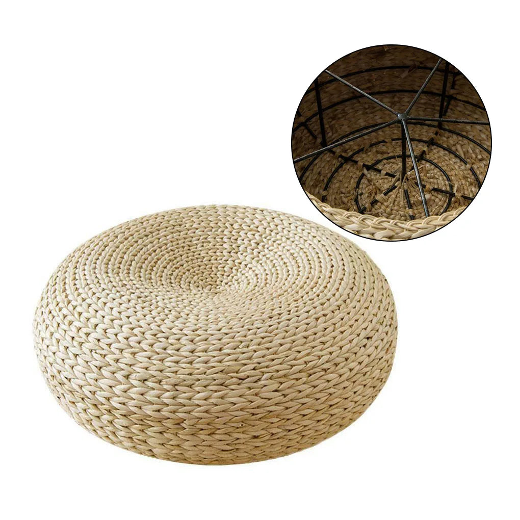 Round Straw Mat Weave Breathable Universal Yoga Seat