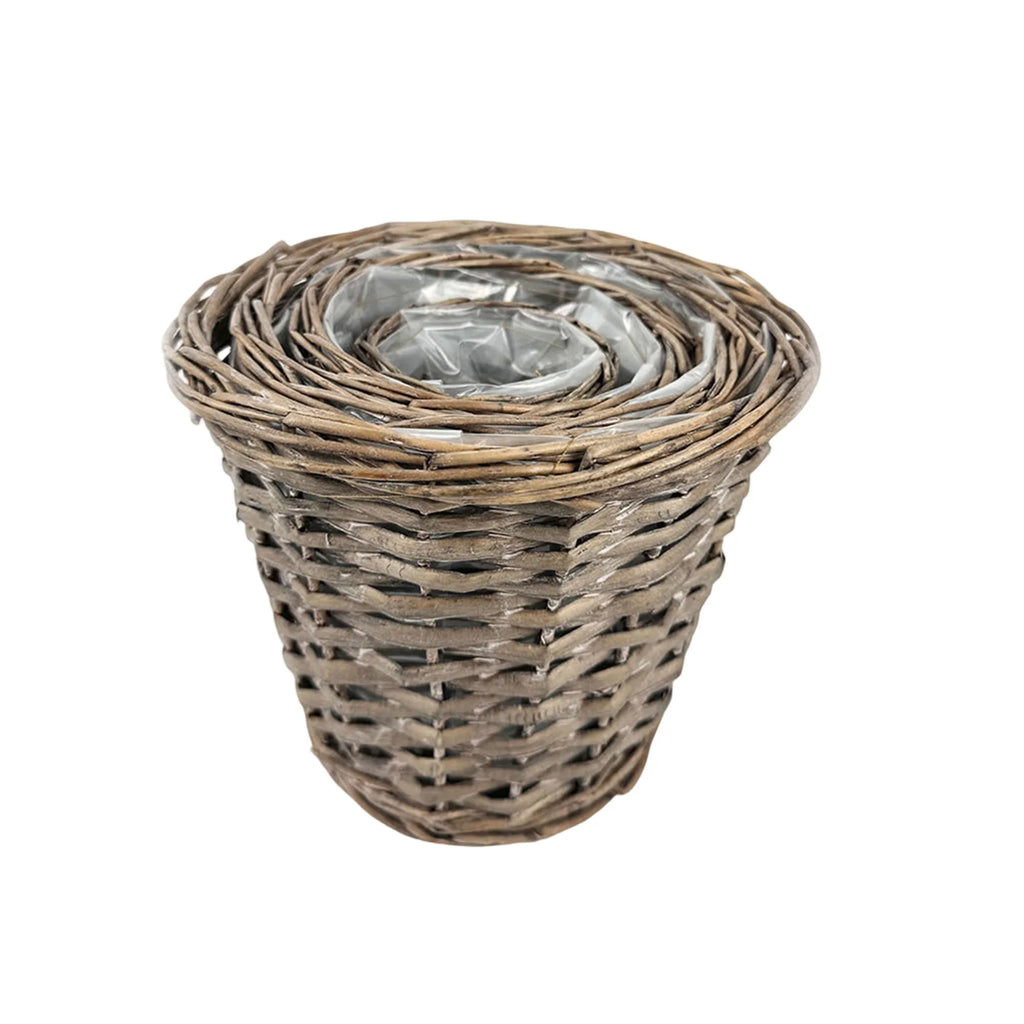 Handwoven Rattan Flower Pots
