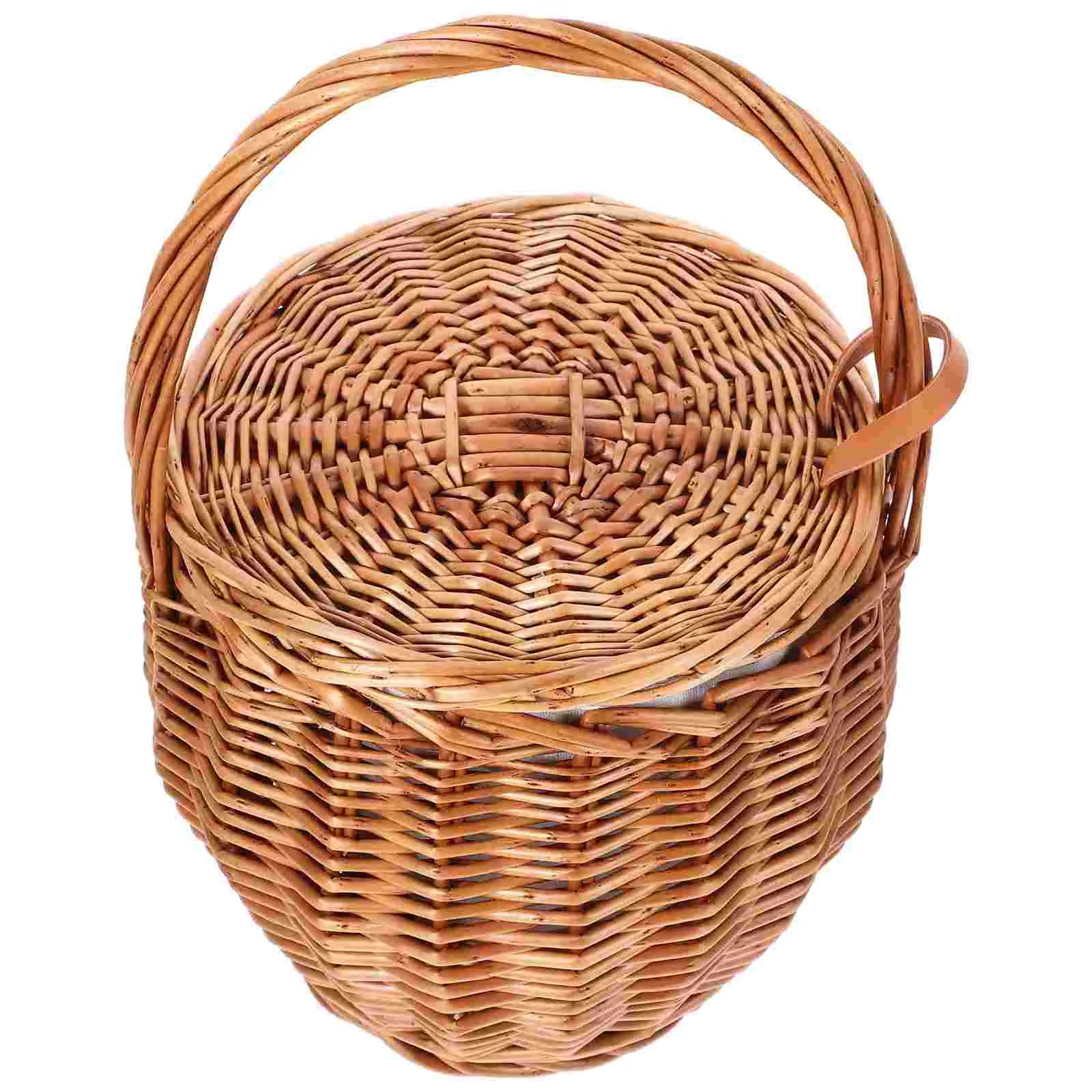 Handwoven Wicker Natural Rattan Storage Basket