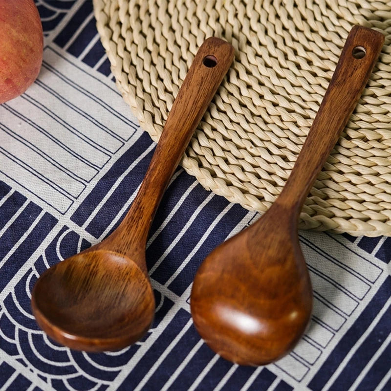 Wooden Soup Spoon Long Handle