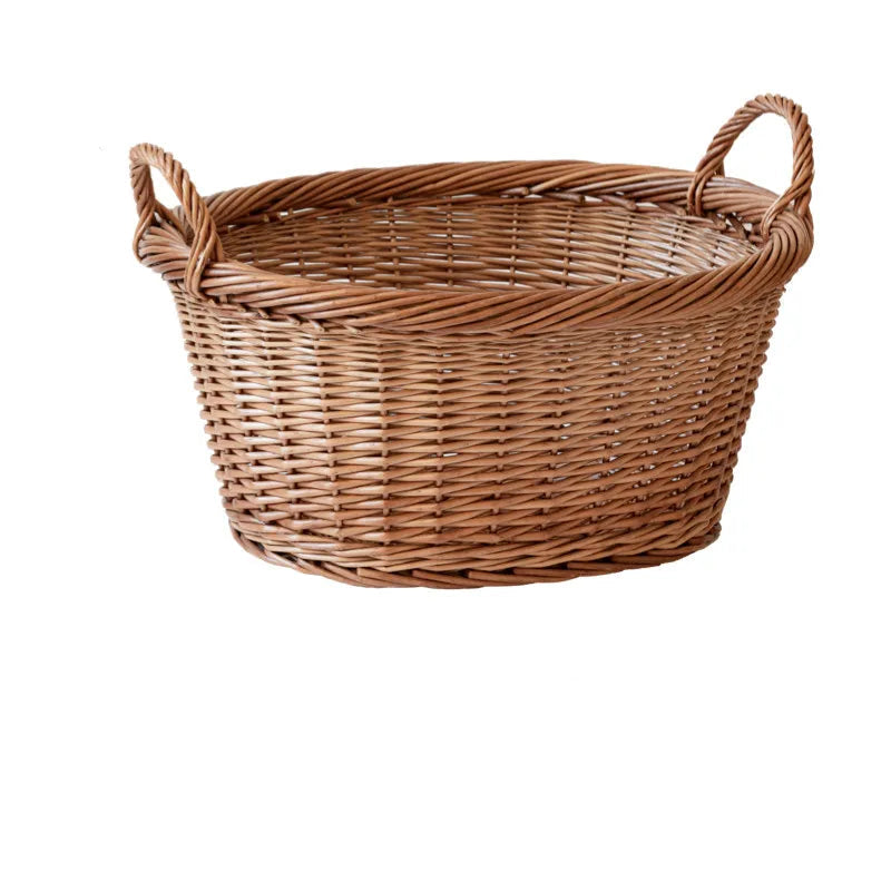 Woven Laundry Basket With Lid
