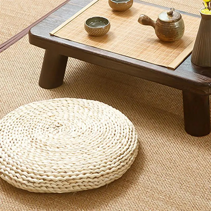 1 Pc Natural Handmade Straw Weaving Cushion
