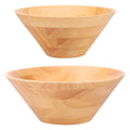 2 Pcs Wooden Salad Bowl Multipurpose Wooden Salad Bowls