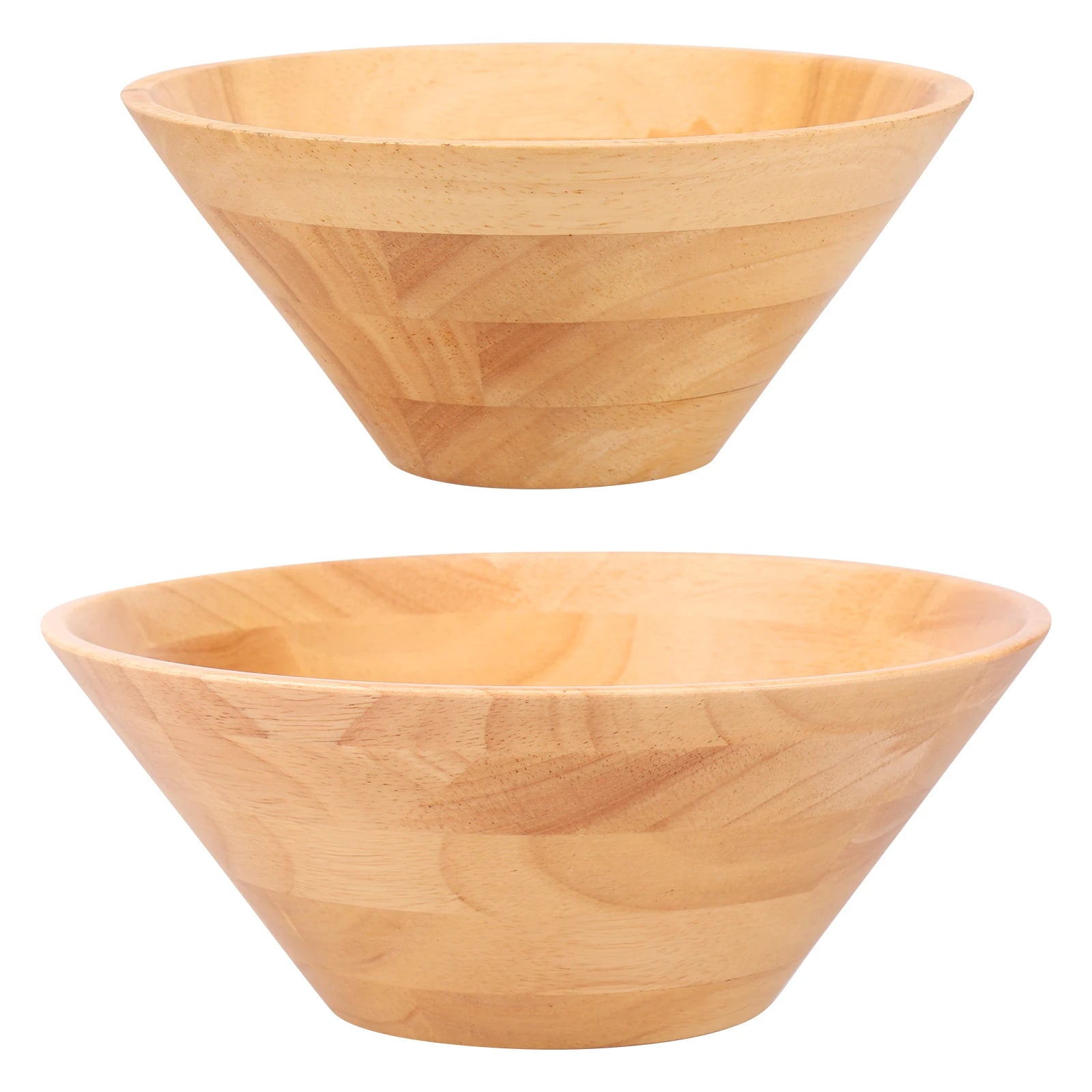 2 Pcs Wooden Salad Bowl Multipurpose Wooden Salad Bowls