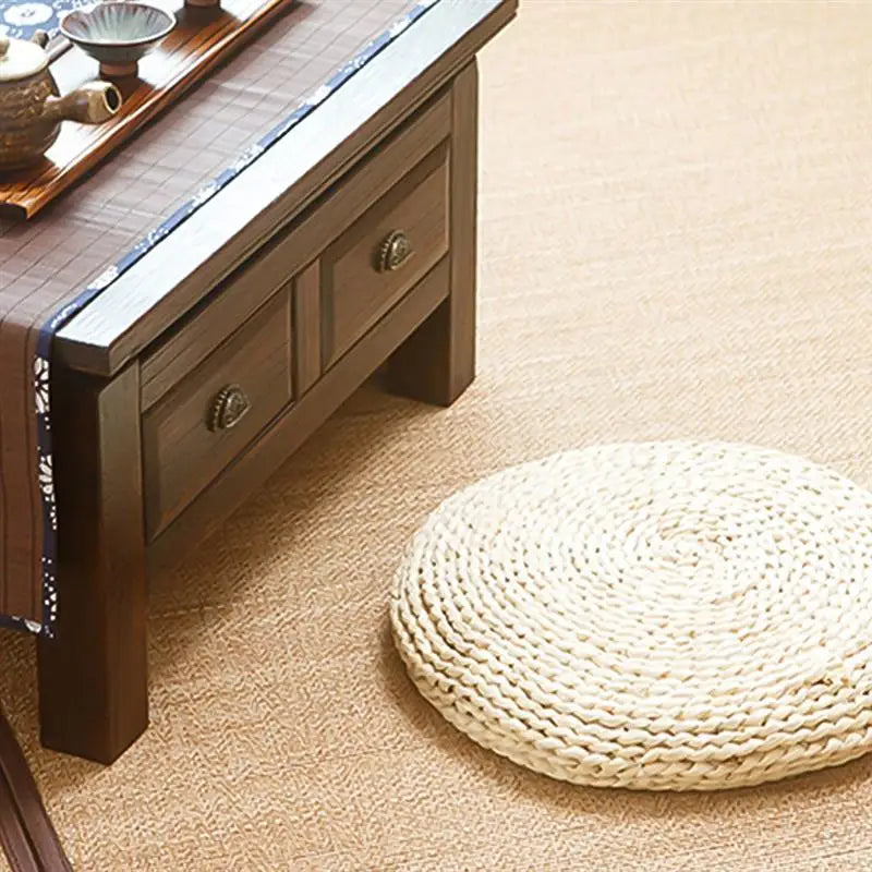 1 Pc Natural Handmade Straw Weaving Cushion