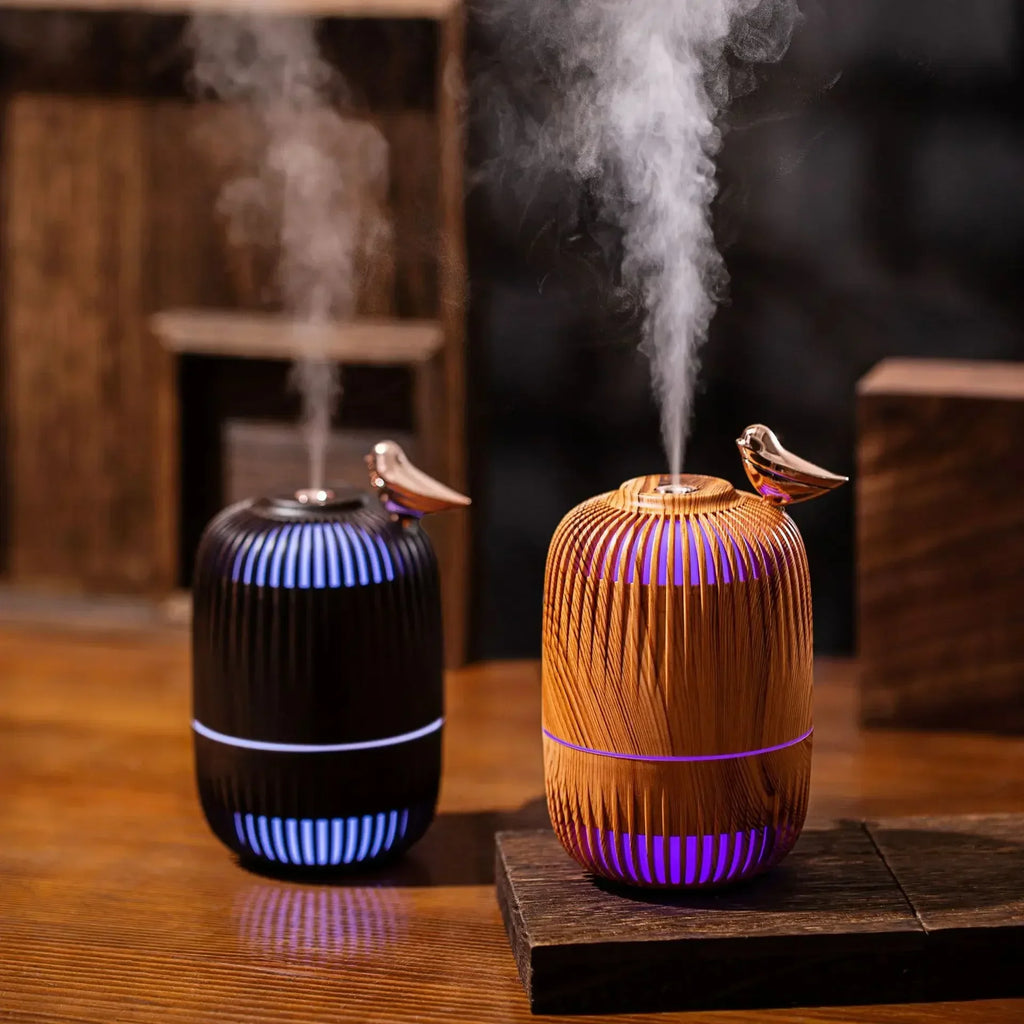 Wood Grain Mini Ultrasonic Humidifier