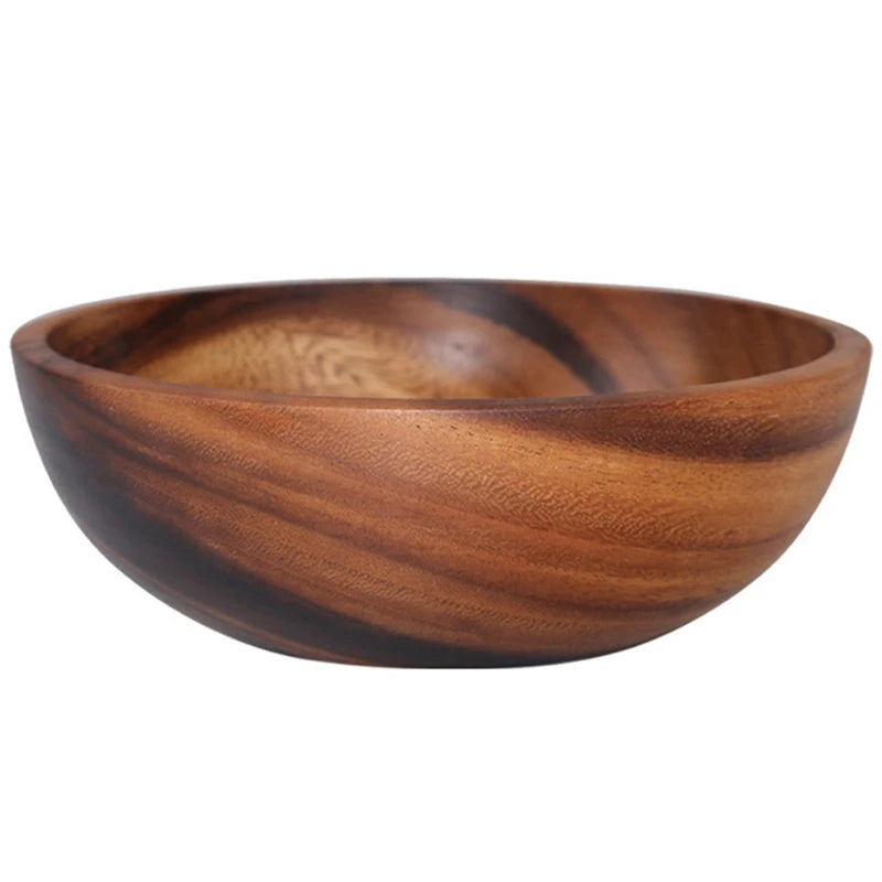 Natural Hand-Made Wooden Salad Bowl