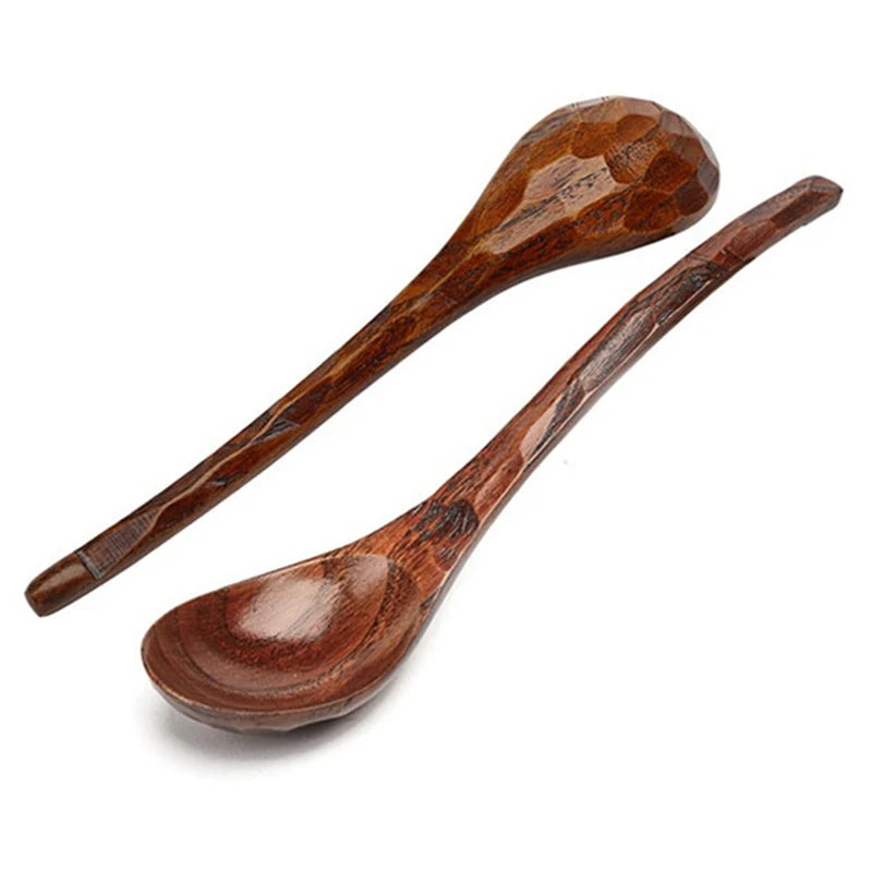 2Pcs Wooden Spoon Long Handled