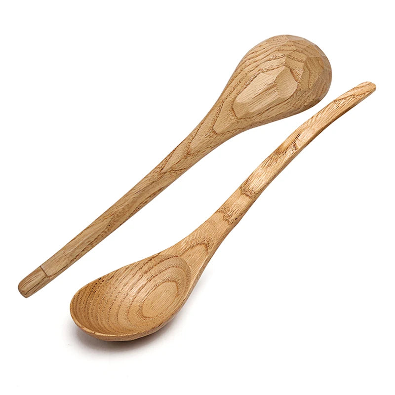 2Pcs Wooden Spoon Long Handled