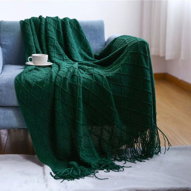 Fall Black Throw Blanket