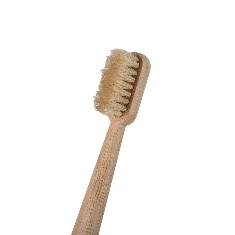 4-Pack Natural Bristle Bamboo Toothbrushes