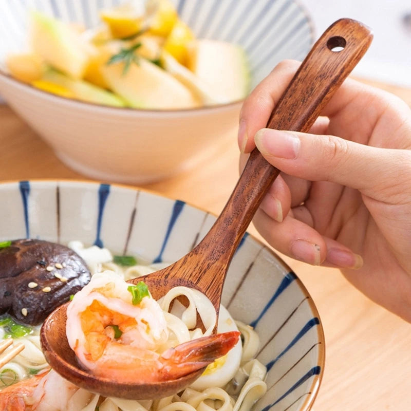 Wooden Soup Spoon Long Handle