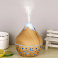 Mini Snow Mountain Hollow Out Wood Grain Aromatherapy Humidifier