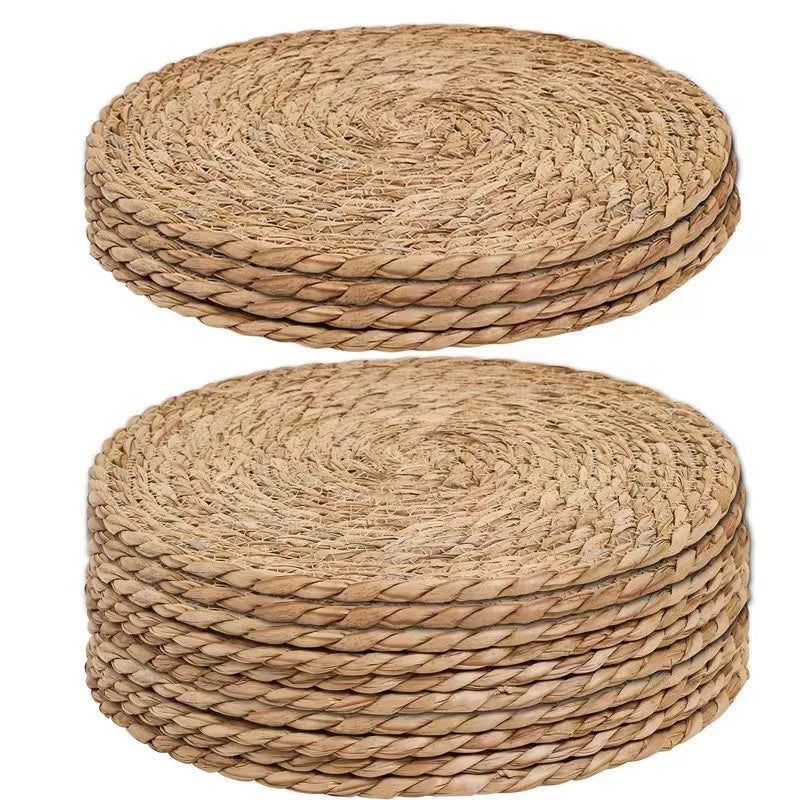Handwoven Rattan Placemats Round Heat Insulation Mats