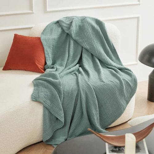 100% Cotton Muslin Throw Blanket