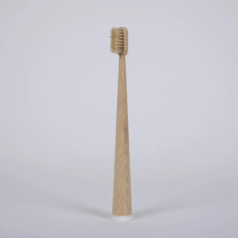 4-Pack Natural Bristle Bamboo Toothbrushes