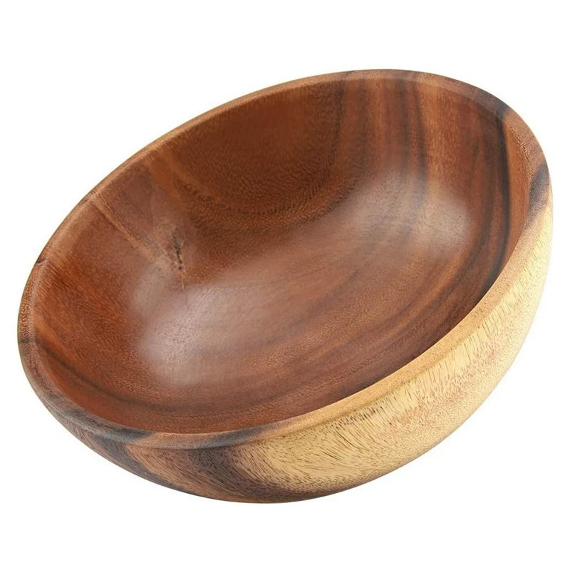 Natural Hand-Made Wooden Salad Bowl