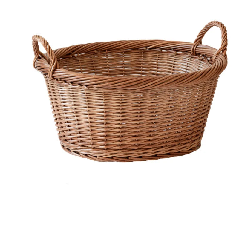 Woven Laundry Basket With Lid
