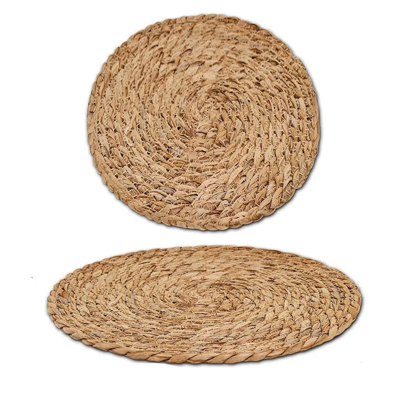 Handwoven Rattan Placemats Round Heat Insulation Mats