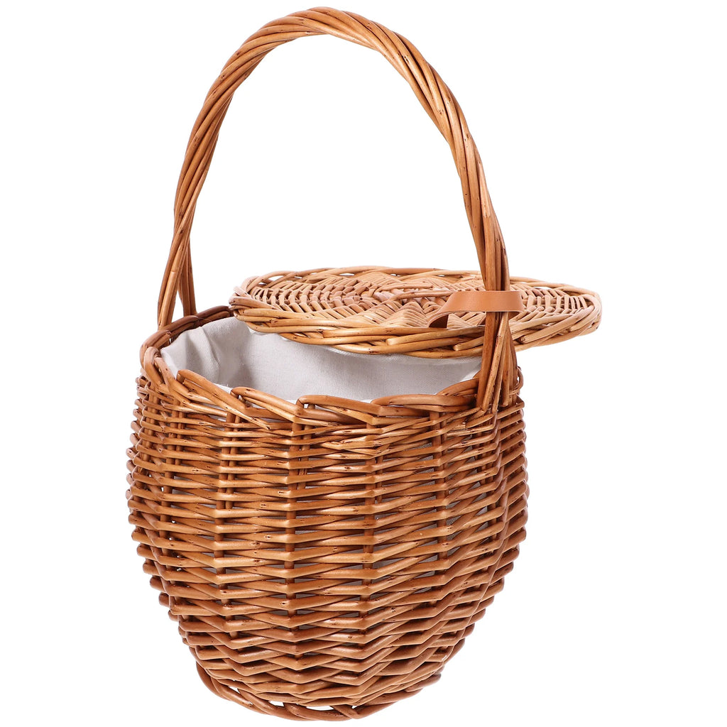 Handwoven Wicker Natural Rattan Storage Basket