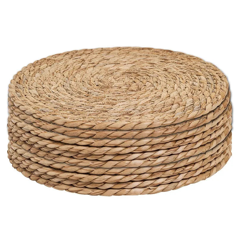Handwoven Rattan Placemats Round Heat Insulation Mats