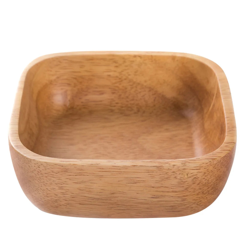 Natural Wooden Bowl for Salad Soup
