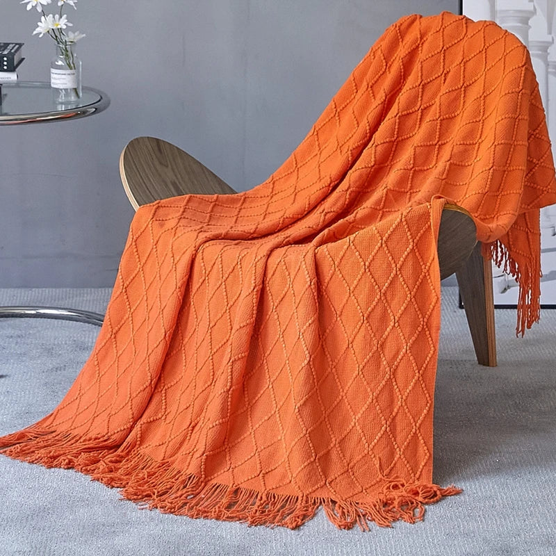 Fall Black Throw Blanket