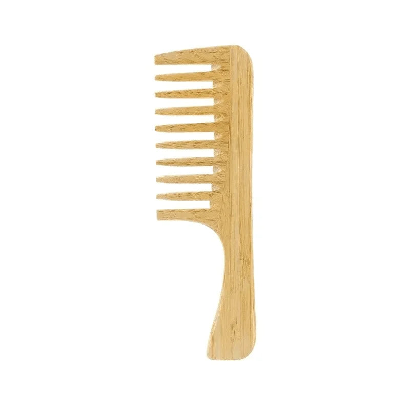 Natural Bamboo Wooden Hair Comb Anti-Static Afro Fork Combs