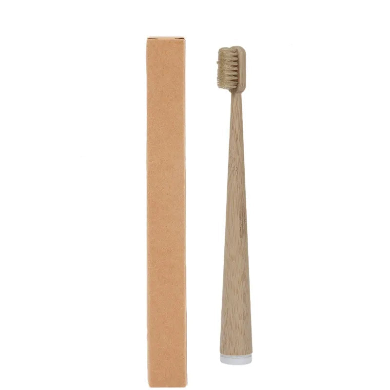 4-Pack Natural Bristle Bamboo Toothbrushes